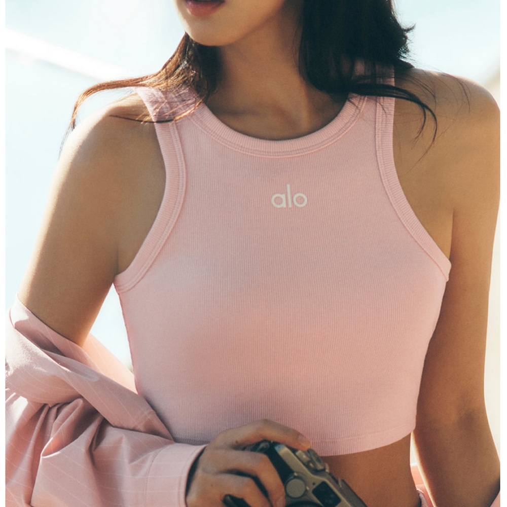 NWT Alo Yoga Aspire Tank in Pink Quartz